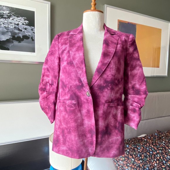 Cinc a Sept Tie Dye Blazer in Red Purple US2 - R232 - Picture 2 of 9